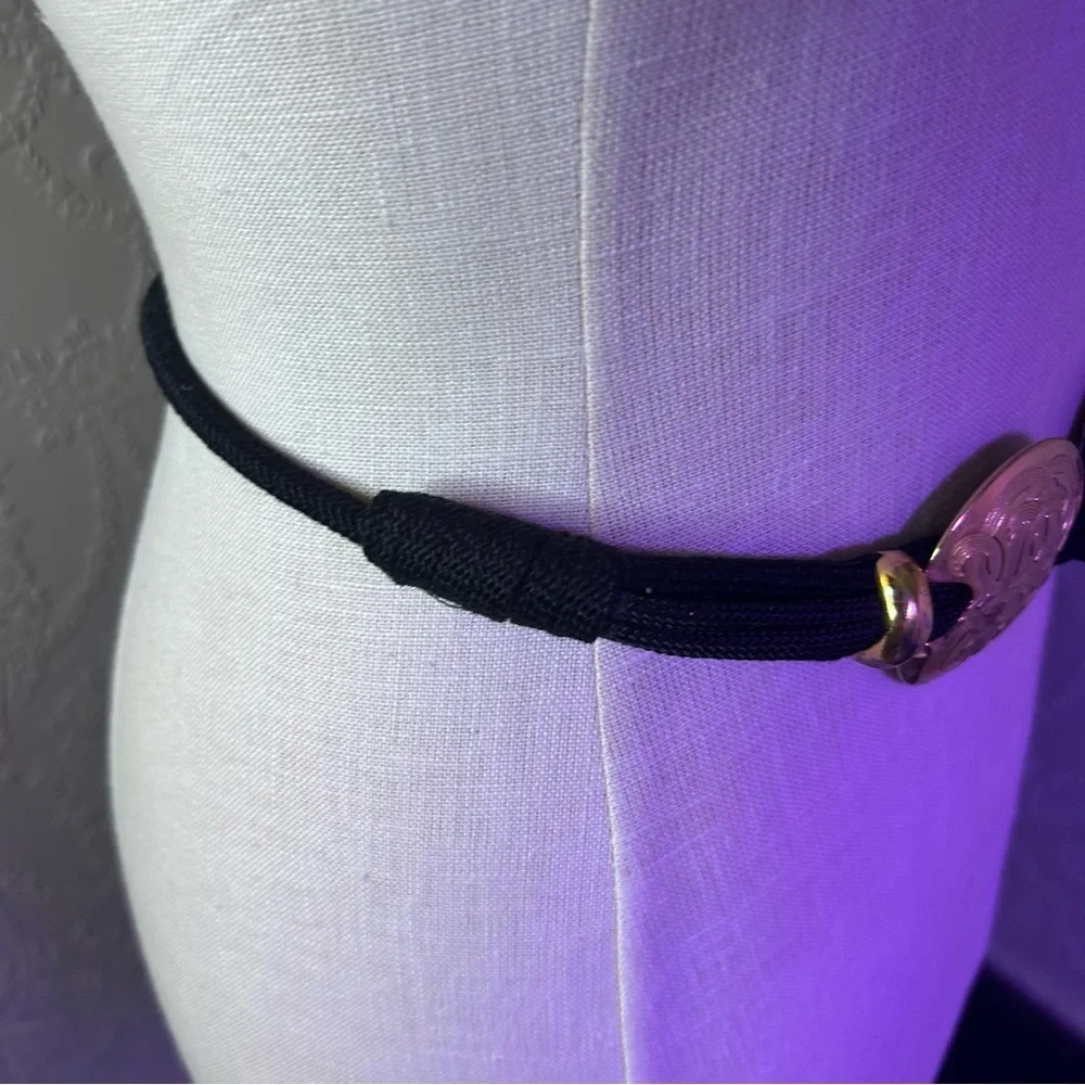 Elegant Black and Gold Women's Belt